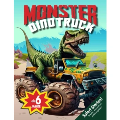 Abbildung von Monstertruck Dinosaurier Schatzsuche Kindergeburtstag ab 6 Jahren: Gewinnt mit dieser Schnitzeljagd ein monströses Rennen und findet verborgene Schätze Knifflig Los gehts! (Bravo Schatzsuche)