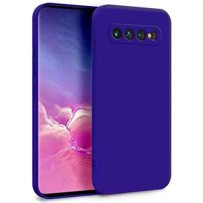 Abbildung von MyGadget Hülle für Samsung Galaxy S10 Plus Zweilagige Handyhülle mit Kameraschutz Cover Innenfutter &amp; Silikon außen Dunkel Lila