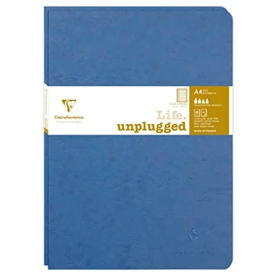 Abbildung von Clairefontaine 733074C Age Bag DUO Set aus 2 Notizheften 21x29,7cm , geheftet, 48 Blatt 90g, liniert mit Rand Blau, 1