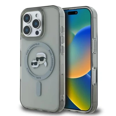 Abbildung von Karl Lagerfeld Hülle kompatibel mit iPhone 16 Pro Max Back Cover hul Magsafe IML Metal