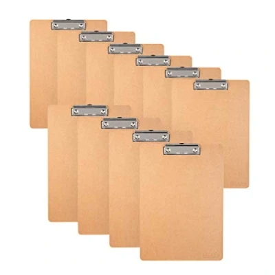 Abbildung von Original Falken 10er Pack Vegan Klemmbrett Pure Nature. Made in Germany. DIN A4 Braun Ideal für Inventur und Lagerwirtschaft
