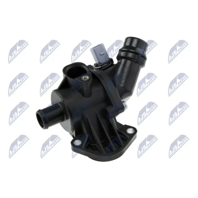 Abbildung von NTY CTM AU 000 Kühlwasserthermostat 100 mit Gehäuse AUDI: A4 B6 Avant, B7 Limousine, VOLKSWAGEN: Passat B5 GP Variant