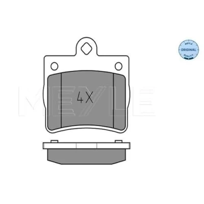 Abbildung von MEYLE 025 219 0015 Bremsbelagsatz ORIGINAL Quality Hinterachse exkl. Verschleißwarnkontakt mit Anti Quietsch Blech MERCEDES BENZ: C Klasse Limousine
