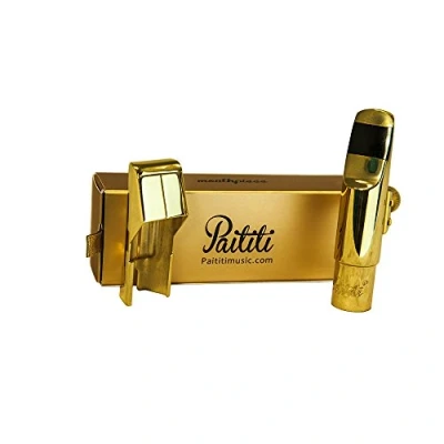 Abbildung von Paititi Professional Gold Plated Alto Saxophone Metal Mouthpiece #6