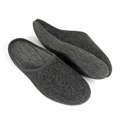 Abbildung von Pantoffelmann Filzpantoffel leichte warme Herren Damen Filz Hausschuhe Hauspantoffel Pantoffel (1 Paar) für Laminat und Parkettfußböden
