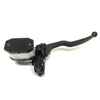 Abbildung von Bremspumpe Bremszylinder Bremshebel rechts für Roller Motorrad Quad mit Spiegelhalter M10