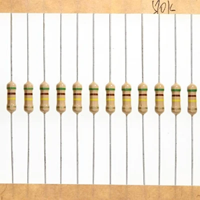 Abbildung von HUABAN 100 Stücke 0.5 Watts 1/2W 510K Ohm 5% Kohleschichtwiderstand