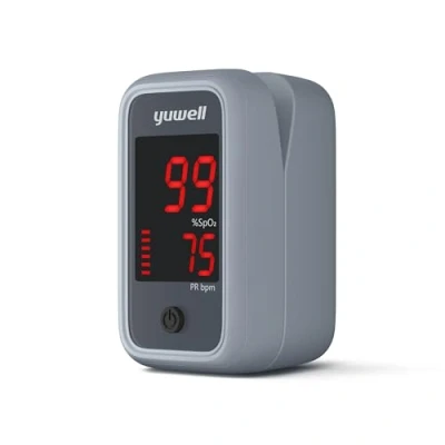 Abbildung von yuwell Pulsoximeter, Sauerstoffsättigung Messgerät Fingerspitzemit Messung der Herzfrequenz YX105