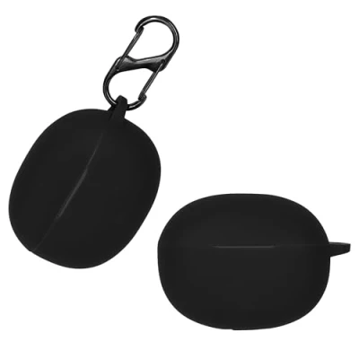 Abbildung von kwmobile Hülle kompatibel mit Realme Buds T110 Kopfhörer Case TPU Silikon Cover Schutzhülle in Schwarz