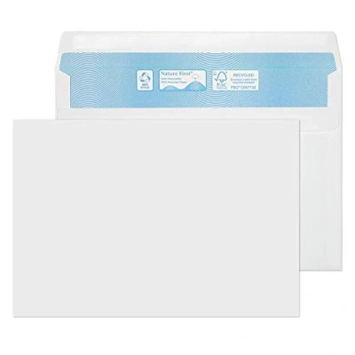 Abbildung von Blake Purely Environmental RN024 Nature First Recycling Umschlage Kuvertierhüllen Briefumschläge selbstklebend Weiß C5 162 x 229 mm 90 g/m² 500 Stück