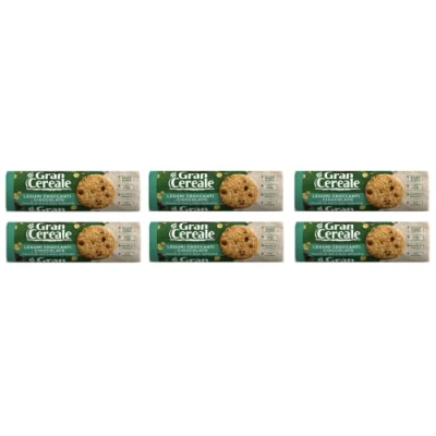 Abbildung von 12x Mulino bianco Gran Cereale knusprige Linsen und Schokolade Fasern kekse Multi Cerealien 270g