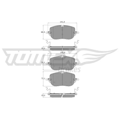 Abbildung von Bremsbelagsatz, Scheibenbremse TOMEX Brakes TX 60 52