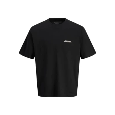 Abbildung von Jack &amp; Jones Jorislington TYPE TEE CREW NECK Tshirt print, Herren, Größe: 5XL, Black