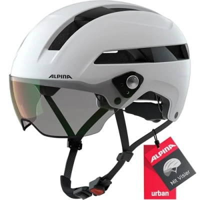 Abbildung von Alpina Unisex Erwachsene SOHO Visor V Fahrradhelm, White matt, 52 56