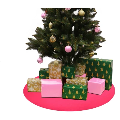 Abbildung von Primaflor Ideen in Textil Baumteppich &quot;Weihnachtsbaum Unterlage &quot;REVExpo&quot;&quot;, rund, 5mm Höhe, Ø 30cm, 50cm oder 100cm, Uni Farben, aus Nadelvlies, schwer entflammbar, dekorativer Bodenschutz, für Weihnachtsbaum Adventskranz, Weihnachtsdekoration