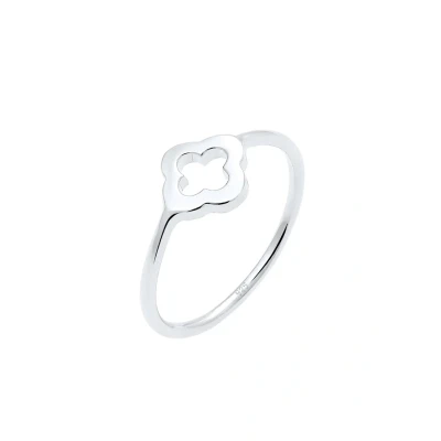 Abbildung von Elli Basic Cloverleaf Ring, Damen, Größe: 54, Silberfarben