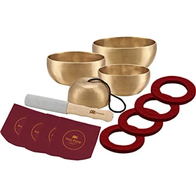 Abbildung von Sonic Energy Klangschalen Set Universal Series 250/400/500/600 g Für Meditation &amp; Klangheilung Inkl. Hülle, Filzring Reiber (SB U 1750)