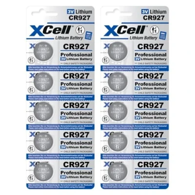 Abbildung von 10x CR927 Lithium Knopfzelle 3V 30mAh (2X 5er Blister)