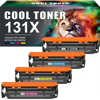 Abbildung von Cool Toner Kompatibel Tonerkartusche als Ersatz für HP 131X 131A CF210X CF210A CF211A CF212A CF213A Laserjet Pro 200 Color MFP M276nw M276n M251n M251nw M276 (Schwarz Cyan Gelb Magenta, 4er Pack)
