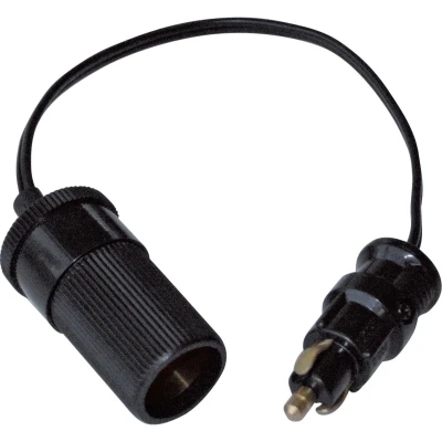 Abbildung von Baas Bikeparts Adapter DIN Stecker Ø12mm zu ZIG Dose Ø21mm BA14 mit Kabel