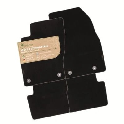 Abbildung von MAT10 Green Edition Auto Fußmatten passend für Opel Corsa D (BJ 10/2006 12/2014) nachhaltiges Velours Automatten Set, 4 teilig Made in Germany, Erstausrüsterqualität