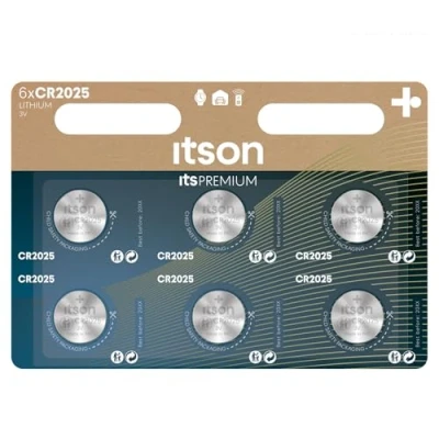 Abbildung von ITSON, CR2025 Batterien, 3V, Knopfzellen, 6 Stück, am besten für Autoschlüssel, Uhren und Herzfrequenzmesser