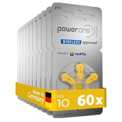 Abbildung von VARTA Power one Hörgerätebatterien Typ 10 gelb, Batterien 60 Stück Knopfzelle