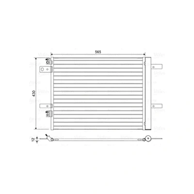 Abbildung von VALEO 822564 Klimakondensator mit Trockner Aluminium 430 PEUGEOT: 308 SW 2, II Schrägheck, 508 II, CITROËN: Jumpy III Kastenwagen, C4 Picasso 2