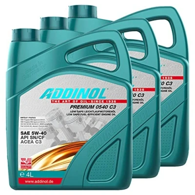 Abbildung von Addinol 3X Motoröl Motorenöl Motor Motoren Oil Engine Benzin Diesel 5W 40 Premium 5W40 C3 4L 72098025