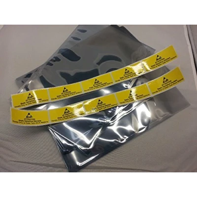 Abbildung von KesCom 100x Antistatik ESD Abschirmbeutel 320 x 220mm inkl. 100 AntiStatic Aufkleber Ideal für 3,5 Zoll 8,9cm Festplatten aber auch empfindliche Elektronikteile wie PCI Steckkarten geeignet