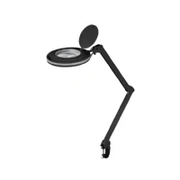 Abbildung von goobay 64988 LED Lupenleuchte mit Klemme / 9 W Leistungsaufnahme 127 mm Kristall Glaslinse/Farbtemperatur 6400 K 1.75x Vergrößerung/Lichtstrom 83 730 Lumen/Schwarz