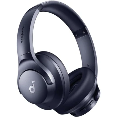 Abbildung von soundcore by Anker Q20i kabelloser Bluetooth Over Ear Kopfhörer mit Hybrid Active Noise Cancelling, 40h Spielzeit im ANC Modus, Hi Res Audio, Personalisierung per App (Blau)(Generalüberholt)