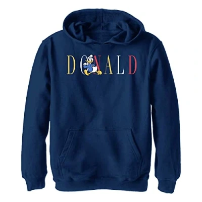 Abbildung von Disney Characters Duck Fashion Boy&#039;s Hooded Pullover Fleece, Navy Blue Heather, Small