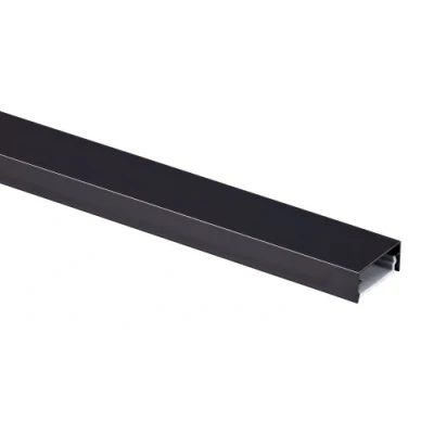 Abbildung von Alu Kabelkanal schwarz eckig 115x5 cm für TV HiFi Computer Lampen Aluminium Abdeckung LED, Plasma oder LCD Fernseher
