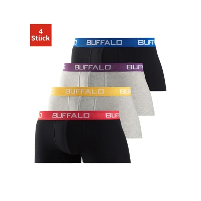 Abbildung von Buffalo Boxershorts, (Packung, 4 St.), in Hipster Form mit Kontrastbund