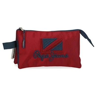 Abbildung von Pepe Jeans Chest Federmäppchen, dreifach, Rot, 22 x 12 5 cm, Polyester