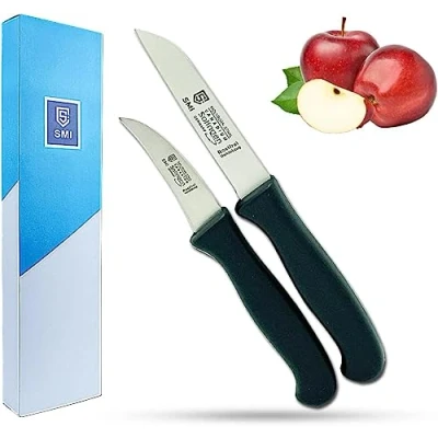 Abbildung von SMI Obstmesser 2 Stück Schälmesser Solingen Gemüsemesser gebogen / gerade