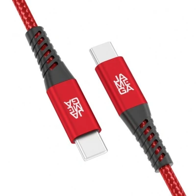 Abbildung von JAMEGA USB C Kabel 480Mbps 60W zu Metall Plug verschiedene Kabel, Typ C, (200 cm)
