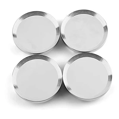 Abbildung von RhinoTuning 4 Stück Satz 66mm Nabendeckel OD ID 55mm Radkappen Radnabendeckel Nabenabdeckung Kompatibel mit Beetle/Tiguan für 3B7601171 /5G0601171 (Chrom)