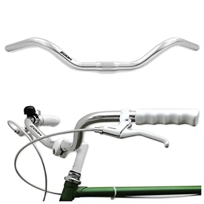 Abbildung von City Bike Lenker Ergonomischer Fahrradlenker für Damenrad &amp; Herrenrad aus silbernem Aluminium Retro Lenkstange Citybike Hollandrad Damenfahrrad Herrenfahrrad Cruiser Fahrrad Beachcruiser Silber Breit