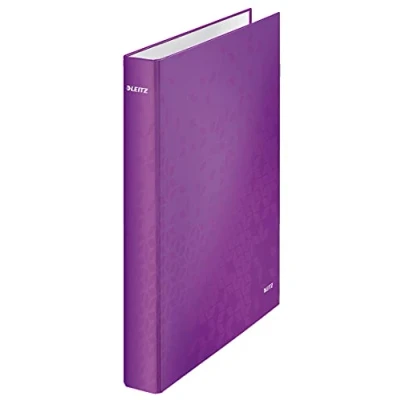 Abbildung von Leitz Ringbuchmappe 4241 00 62 Ringbuch WOW, A4 maxi, PP, 2 Ringe Ø25 mm, violett