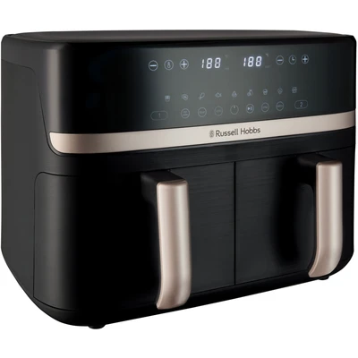 Abbildung von RUSSELL HOBBS Heißluftfritteuse 27680 56 s SatisFryTM Dual basket, 2800 W, Airfryerwenig oder kein Öl erforderlich, 9 Programme, 4,5 L