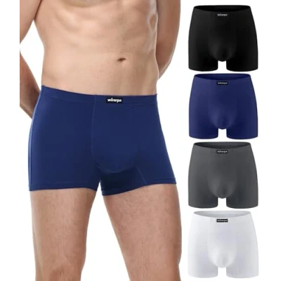 Abbildung von wirarpa Boxershorts Herren Baumwolle Unterhosen Männer Trunks Boxer Stretch Unterwäsche für 4er Pack Mehrfarbig Größe S