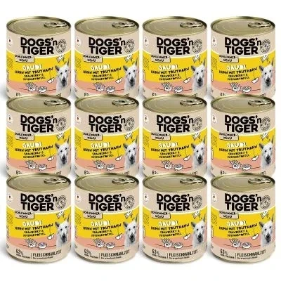 Abbildung von Adult Hundefutter, Gaudi, Nassfutter, Getreidefrei, Huhn, Truthahn, Cranberry &amp; Süßkartoffel, 12x 800g