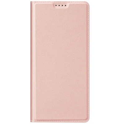 Abbildung von Samsung Galaxy A55 Hülle Kunstleder Dux Ducis Klapphülle Handyhülle Rosegold