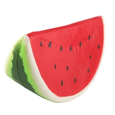 Abbildung von ANBOOR Squishies Spielzeug Wassermelone Antistress Stress Relief Toys Squeeze Slow Rising Watermeloen Speelgoed für Kinder Erwachsene (Farbe Zufällig, 14*8*9cm, 1 Stück)
