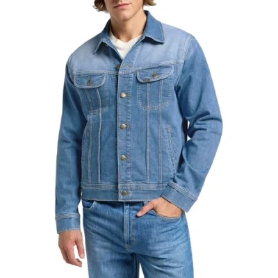 Abbildung von Lee Rider Jacket Jeansjacke, Herren, Größe: 44/46, Worn indigo