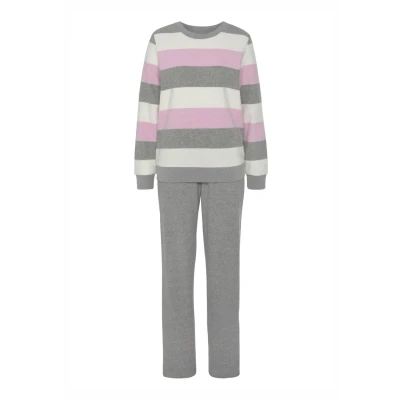 Abbildung von Lascana Pyjama, Damen, Größe: 36/38, Grau rosa
