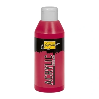 Abbildung von KREUL 84210 Solo Goya Acrylic weinrot, 250 ml Flasche, cremige vielseitig einsetzbare Acrylfarbe in Studienqualität, auf Wasserbasis, schnell und matt trocknend, gut deckend, wasserfest