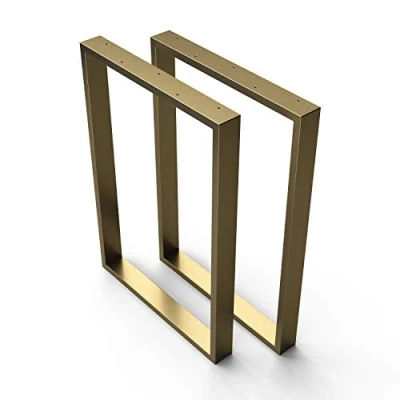 Abbildung von sossai® Tischgestell Stahl Tischkufen 50 70cm x 72cm in Gold (2 St)